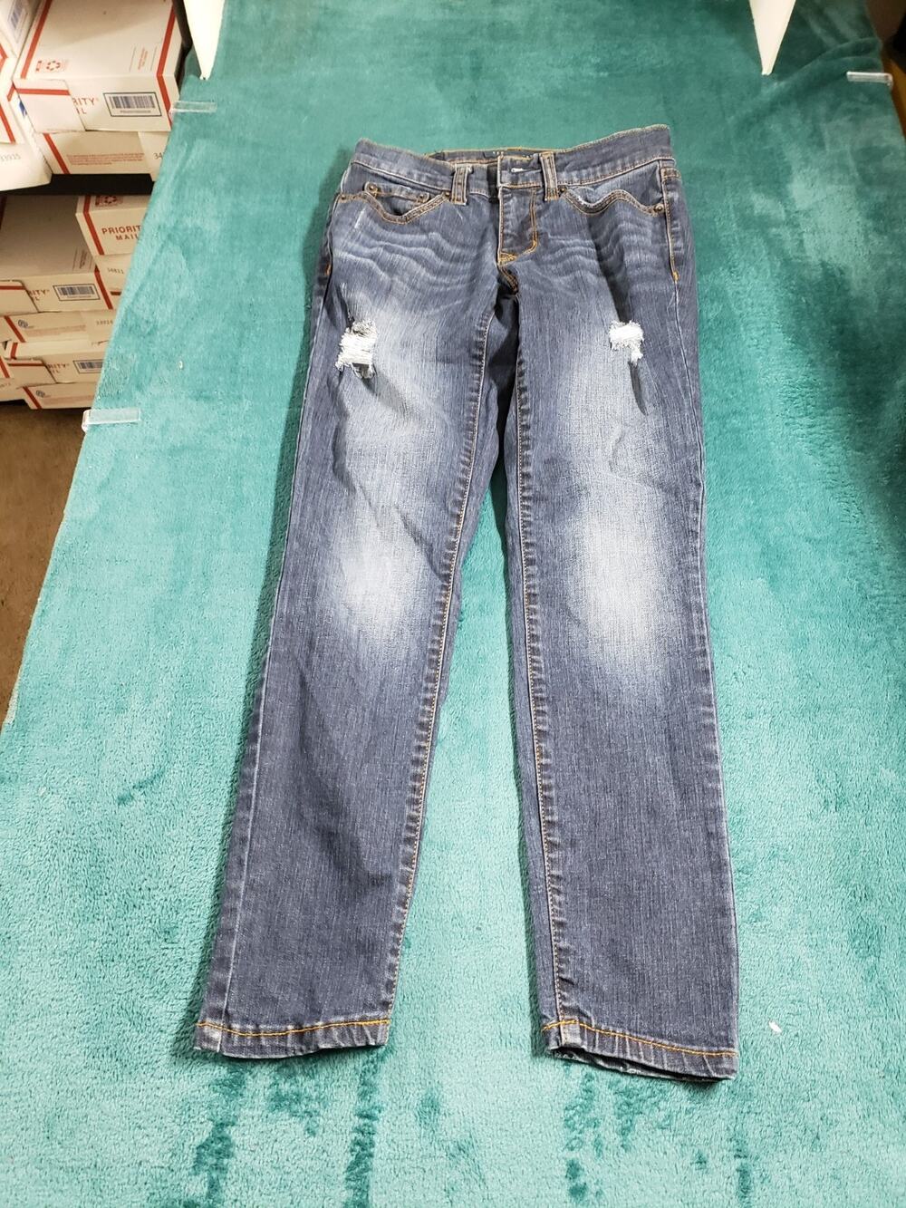 Aeropostale Jeans Size 0 Short Women Blue Pants Stretch Denim Mid Rise Jegging